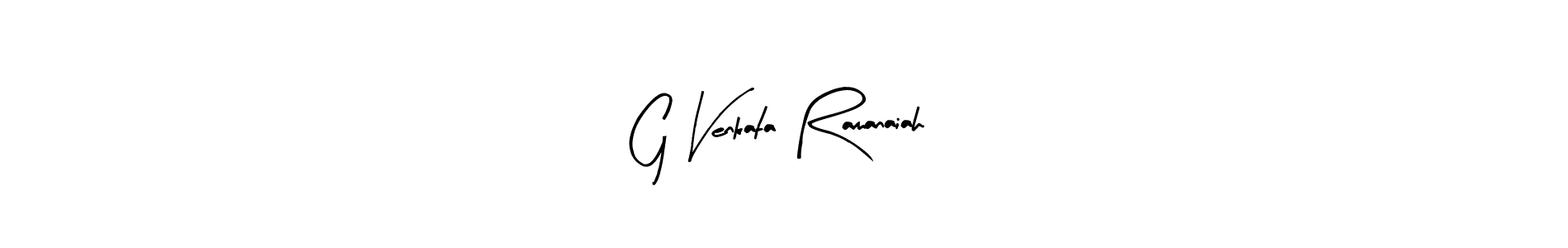 This is the best signature style for the G Venkata Ramanaiah name. Also you like these signature font (Arty Signature). Mix name signature. G Venkata Ramanaiah signature style 8 images and pictures png