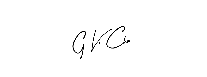 Use a signature maker to create a handwritten signature online. With this signature software, you can design (Arty Signature) your own signature for name G Vi Cha. G Vi Cha signature style 8 images and pictures png