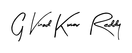 Download transparent PNG signature for name G Vinod Kumar  Reddy styled with Arty Signature font. Ready to paste directly into PDF and Word agreements. G Vinod Kumar  Reddy signature style 8 images and pictures png