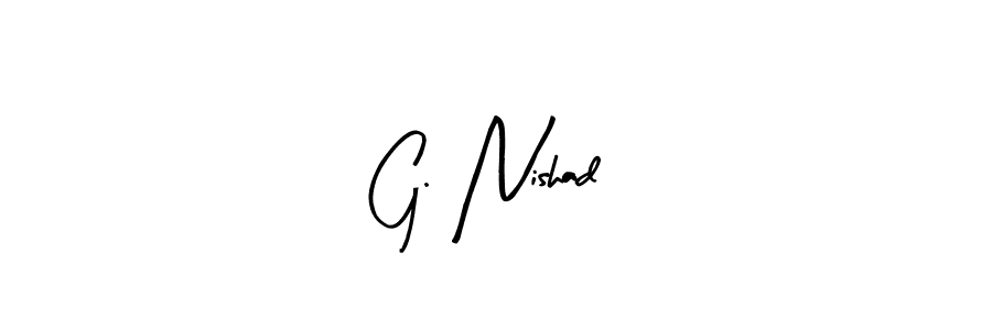 Also we have G. Nishad name is the best signature style. Create professional handwritten signature collection using Arty Signature autograph style. G. Nishad signature style 8 images and pictures png