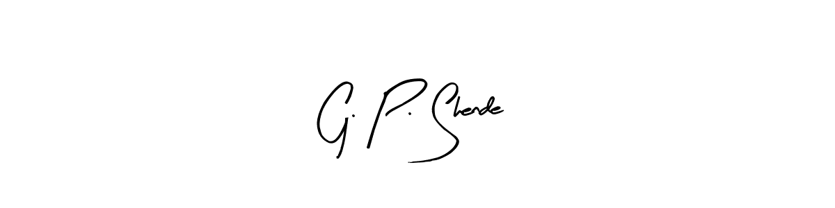 Make a beautiful signature design for name G. P. Shende. Use this online signature maker to create a handwritten signature for free. G. P. Shende signature style 8 images and pictures png