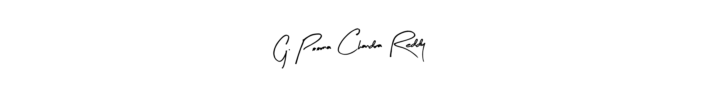 Create a beautiful signature design for name G. Poorna Chandra Reddy. With this signature (Arty Signature) fonts, you can make a handwritten signature for free. G. Poorna Chandra Reddy signature style 8 images and pictures png