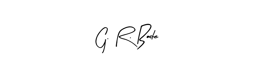 The best way (Arty Signature) to make a short signature is to pick only two or three words in your name. The name G. R. Baste include a total of six letters. For converting this name. G. R. Baste signature style 8 images and pictures png