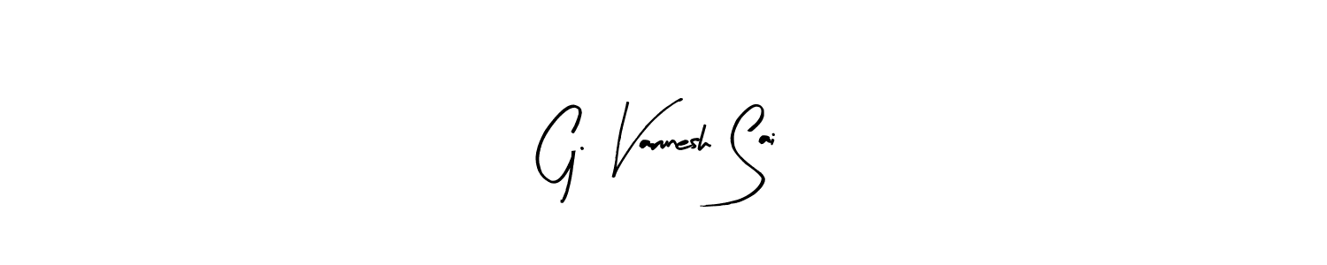 Make a beautiful signature design for name G. Varunesh Sai. With this signature (Arty Signature) style, you can create a handwritten signature for free. G. Varunesh Sai signature style 8 images and pictures png