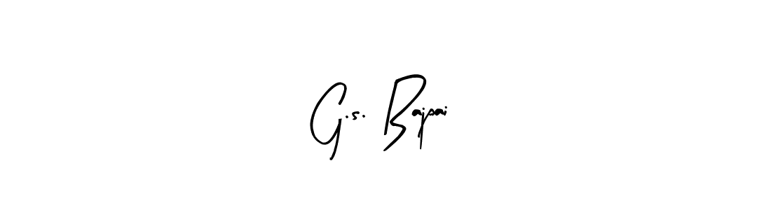 How to make G.s. Bajpai name signature. Use Arty Signature style for creating short signs online. This is the latest handwritten sign. G.s. Bajpai signature style 8 images and pictures png