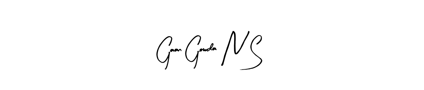 You can use this online signature creator to create a handwritten signature for the name Gaan Gowda N S. This is the best online autograph maker. Gaan Gowda N S signature style 8 images and pictures png