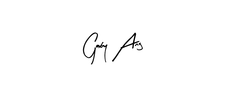 Similarly Arty Signature is the best handwritten signature design. Signature creator online .You can use it as an online autograph creator for name Gaby Ang. Gaby Ang signature style 8 images and pictures png
