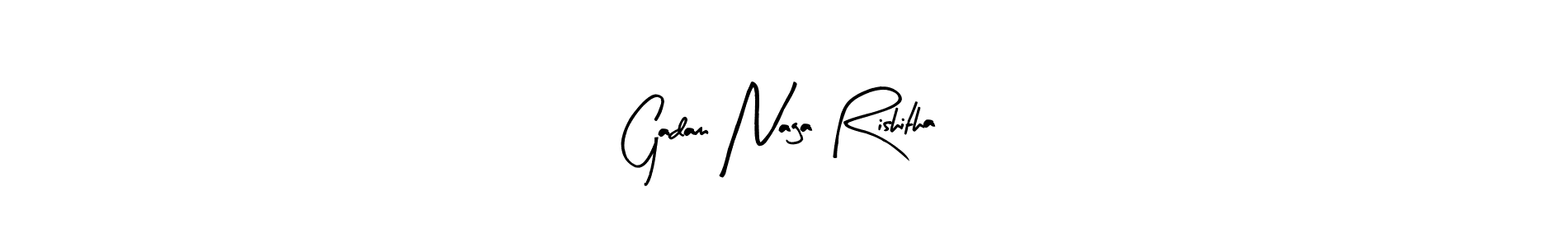Gadam Naga Rishitha stylish signature style. Best Handwritten Sign (Arty Signature) for my name. Handwritten Signature Collection Ideas for my name Gadam Naga Rishitha. Gadam Naga Rishitha signature style 8 images and pictures png
