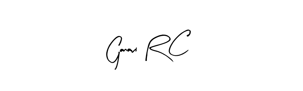 Arty Signature is a professional signature style that is perfect for those who want to add a touch of class to their signature. It is also a great choice for those who want to make their signature more unique. Get Ganavi R C name to fancy signature for free. Ganavi R C signature style 8 images and pictures png