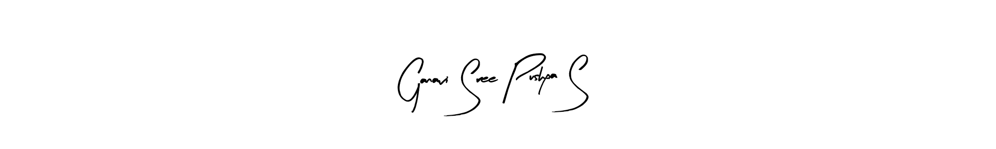 How to make Ganavi Sree Pushpa S name signature. Use Arty Signature style for creating short signs online. This is the latest handwritten sign. Ganavi Sree Pushpa S signature style 8 images and pictures png