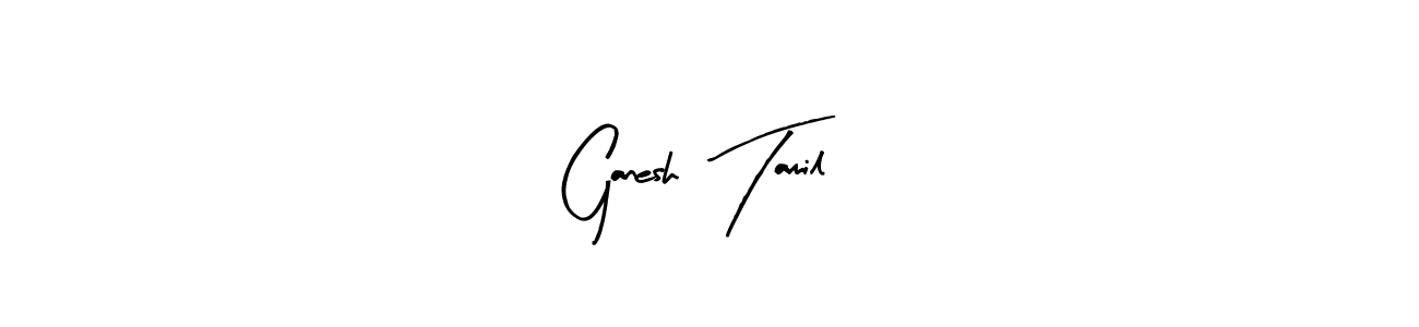 Arty Signature is a professional signature style that is perfect for those who want to add a touch of class to their signature. It is also a great choice for those who want to make their signature more unique. Get Ganesh  Tamil name to fancy signature for free. Ganesh  Tamil signature style 8 images and pictures png