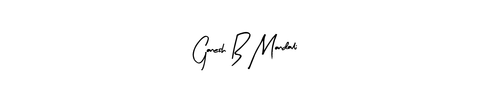 Similarly Arty Signature is the best handwritten signature design. Signature creator online .You can use it as an online autograph creator for name Ganesh B Mandali. Ganesh B Mandali signature style 8 images and pictures png