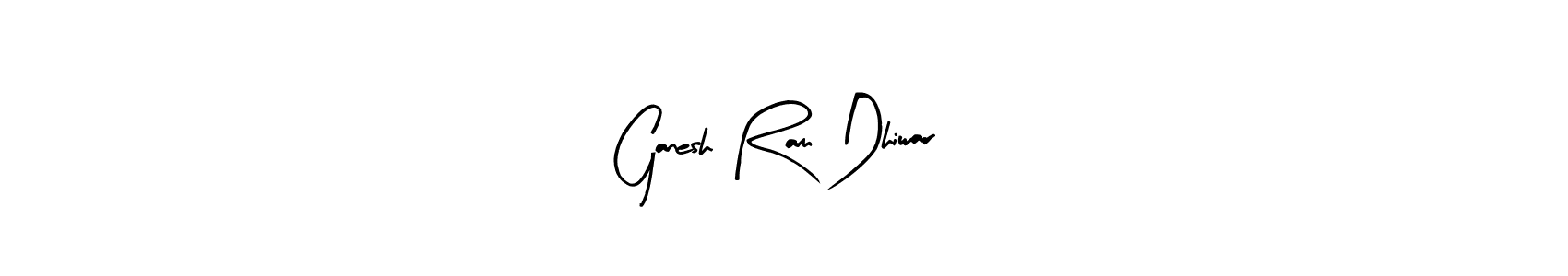 Ganesh Ram Dhiwar stylish signature style. Best Handwritten Sign (Arty Signature) for my name. Handwritten Signature Collection Ideas for my name Ganesh Ram Dhiwar. Ganesh Ram Dhiwar signature style 8 images and pictures png