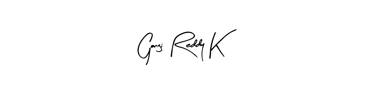How to make Gangi Reddy K name signature. Use Arty Signature style for creating short signs online. This is the latest handwritten sign. Gangi Reddy K signature style 8 images and pictures png