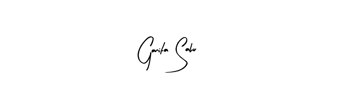 Make a beautiful signature design for name Ganita Sahu. With this signature (Arty Signature) style, you can create a handwritten signature for free. Ganita Sahu signature style 8 images and pictures png