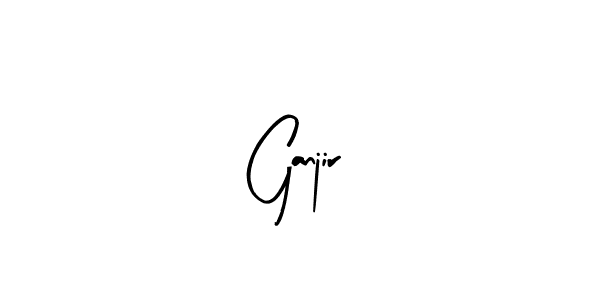 Design your own signature with our free online signature maker. With this signature software, you can create a handwritten (Arty Signature) signature for name Ganjir. Ganjir signature style 8 images and pictures png