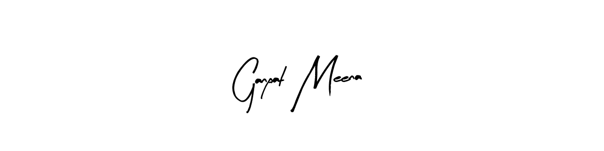 Use a signature maker to create a handwritten signature online. With this signature software, you can design (Arty Signature) your own signature for name Ganpat Meena. Ganpat Meena signature style 8 images and pictures png