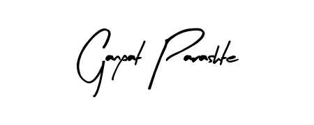 Enhance your business communications with Ganpat Parashte signature in Arty Signature lettering. Clean, modern, and universally compatible. Ganpat Parashte signature style 8 images and pictures png