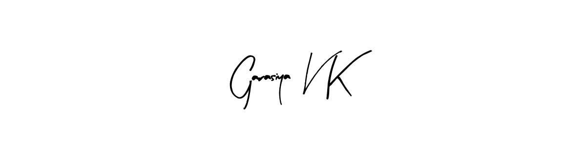 How to Draw Garasiya V K signature style? Arty Signature is a latest design signature styles for name Garasiya V K. Garasiya V K signature style 8 images and pictures png