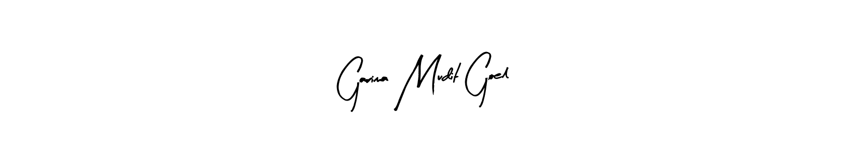 Design your own signature with our free online signature maker. With this signature software, you can create a handwritten (Arty Signature) signature for name Garima Mudit Goel. Garima Mudit Goel signature style 8 images and pictures png