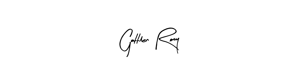 Make a beautiful signature design for name Gattlen Romy. With this signature (Arty Signature) style, you can create a handwritten signature for free. Gattlen Romy signature style 8 images and pictures png