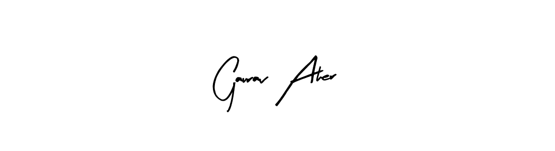 How to Draw Gaurav Aher signature style? Arty Signature is a latest design signature styles for name Gaurav Aher. Gaurav Aher signature style 8 images and pictures png