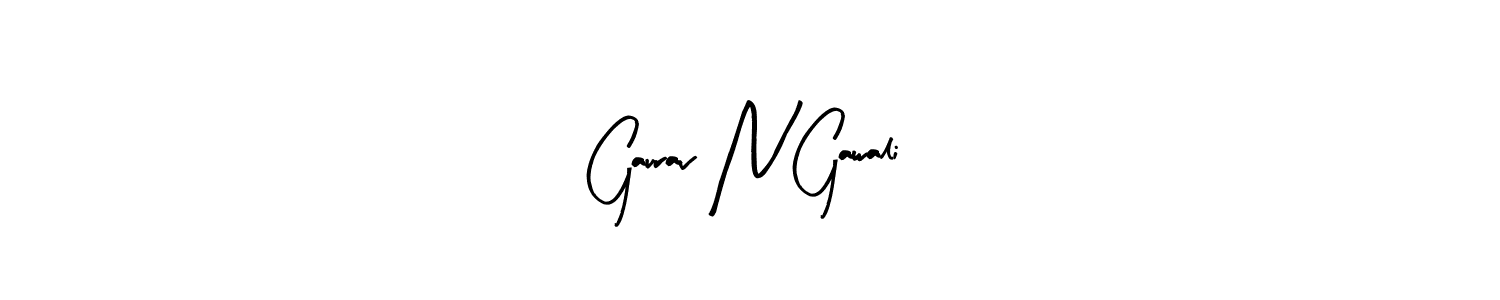 The best way (Arty Signature) to make a short signature is to pick only two or three words in your name. The name Gaurav N Gawali include a total of six letters. For converting this name. Gaurav N Gawali signature style 8 images and pictures png