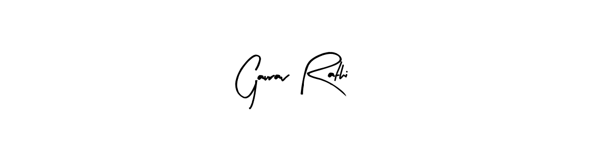 Similarly Arty Signature is the best handwritten signature design. Signature creator online .You can use it as an online autograph creator for name Gaurav Rathi. Gaurav Rathi signature style 8 images and pictures png