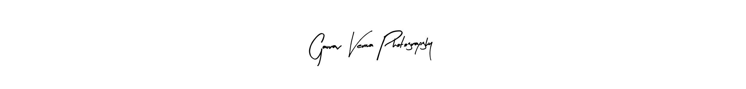 How to make Gaurav Verma Photograpghy name signature. Use Arty Signature style for creating short signs online. This is the latest handwritten sign. Gaurav Verma Photograpghy signature style 8 images and pictures png