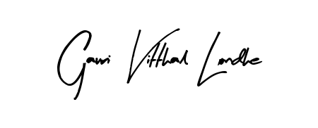 This is the best signature style for the Gauri Vitthal Londhe name. Also you like these signature font (Arty Signature). Mix name signature. Gauri Vitthal Londhe signature style 8 images and pictures png