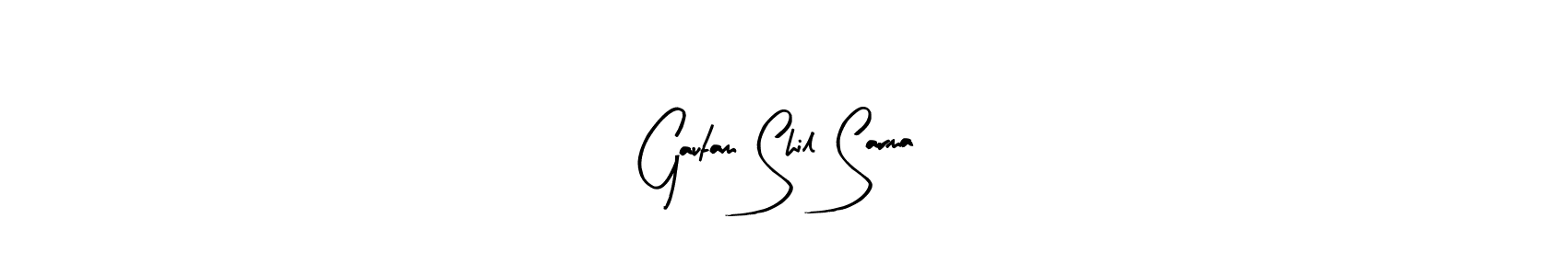 Similarly Arty Signature is the best handwritten signature design. Signature creator online .You can use it as an online autograph creator for name Gautam Shil Sarma. Gautam Shil Sarma signature style 8 images and pictures png