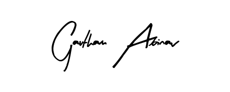 The Arty Signature signature style provides a bold statement for name Gautham Abinav. Designed for business owners, executives, and leaders. Gautham Abinav signature style 8 images and pictures png