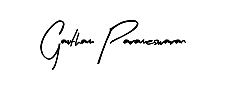 The Arty Signature typeface gives name Gautham Parameswaran a refined look. Suitable for certificates, diplomas, and official verification. Gautham Parameswaran signature style 8 images and pictures png
