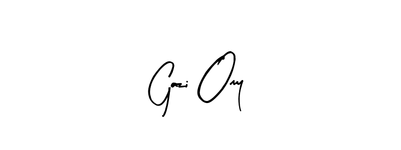 Arty Signature is a professional signature style that is perfect for those who want to add a touch of class to their signature. It is also a great choice for those who want to make their signature more unique. Get Gazi Omy name to fancy signature for free. Gazi Omy signature style 8 images and pictures png