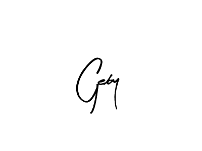 You should practise on your own different ways (Arty Signature) to write your name (Geby) in signature. don't let someone else do it for you. Geby signature style 8 images and pictures png