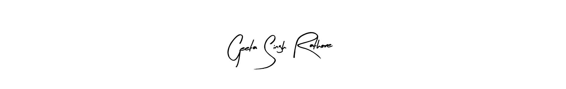 How to make Geeta Singh Rathore name signature. Use Arty Signature style for creating short signs online. This is the latest handwritten sign. Geeta Singh Rathore signature style 8 images and pictures png