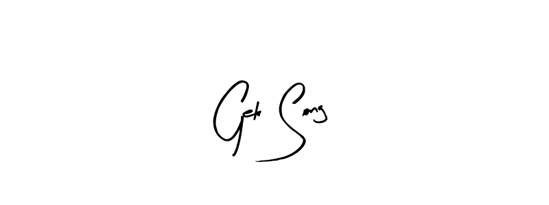 Similarly Arty Signature is the best handwritten signature design. Signature creator online .You can use it as an online autograph creator for name Gek Song. Gek Song signature style 8 images and pictures png
