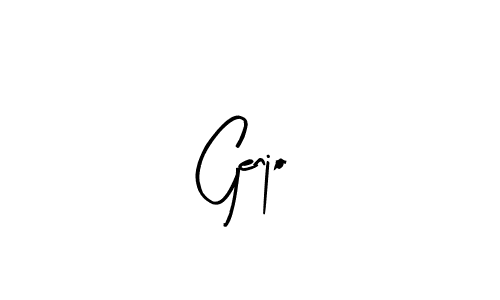 How to make Genjo name signature. Use Arty Signature style for creating short signs online. This is the latest handwritten sign. Genjo signature style 8 images and pictures png