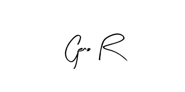 How to make Geno R name signature. Use Arty Signature style for creating short signs online. This is the latest handwritten sign. Geno R signature style 8 images and pictures png