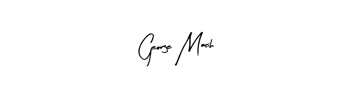 How to make George Masih name signature. Use Arty Signature style for creating short signs online. This is the latest handwritten sign. George Masih signature style 8 images and pictures png