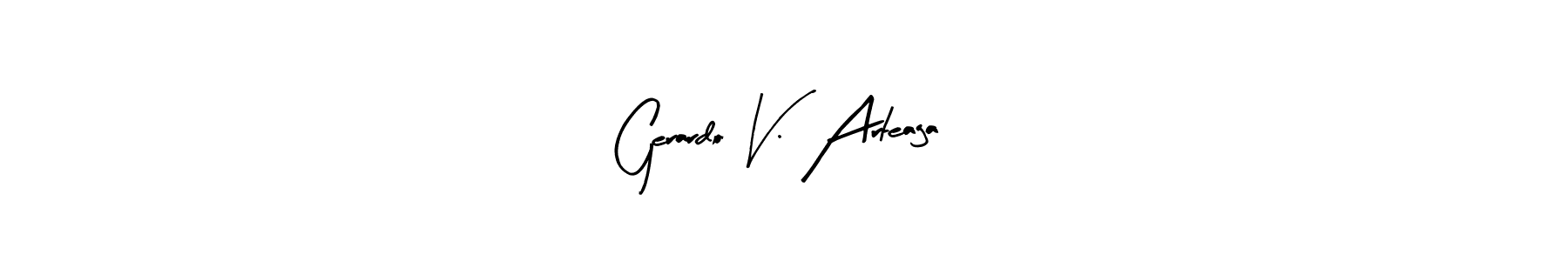 Design your own signature with our free online signature maker. With this signature software, you can create a handwritten (Arty Signature) signature for name Gerardo V. Arteaga. Gerardo V. Arteaga signature style 8 images and pictures png