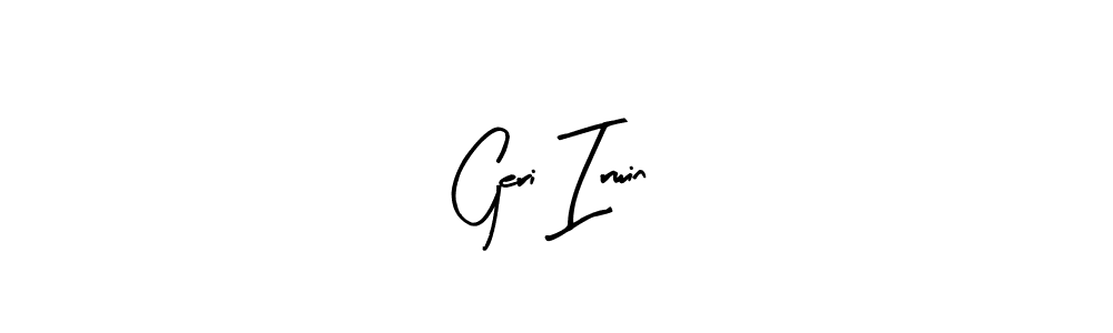 Create a beautiful signature design for name Geri Irwin. With this signature (Arty Signature) fonts, you can make a handwritten signature for free. Geri Irwin signature style 8 images and pictures png