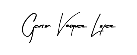 Discover the perfect balance of readability and style for Gerson Vasquez Lopez with Arty Signature font. Create your dream signature today. Gerson Vasquez Lopez signature style 8 images and pictures png