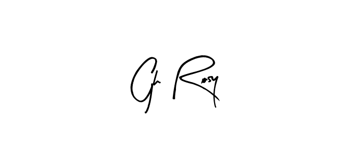 The best way (Arty Signature) to make a short signature is to pick only two or three words in your name. The name Gh Rosy include a total of six letters. For converting this name. Gh Rosy signature style 8 images and pictures png