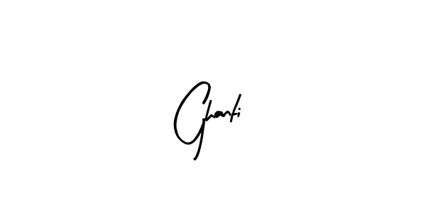 Make a beautiful signature design for name Ghanti. With this signature (Arty Signature) style, you can create a handwritten signature for free. Ghanti signature style 8 images and pictures png
