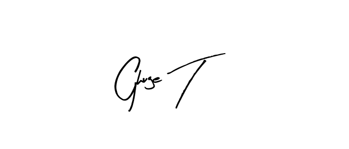 The best way (Arty Signature) to make a short signature is to pick only two or three words in your name. The name Ghuge T include a total of six letters. For converting this name. Ghuge T signature style 8 images and pictures png