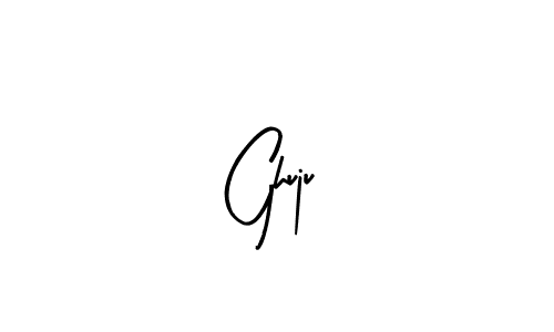 You should practise on your own different ways (Arty Signature) to write your name (Ghuju) in signature. don't let someone else do it for you. Ghuju signature style 8 images and pictures png