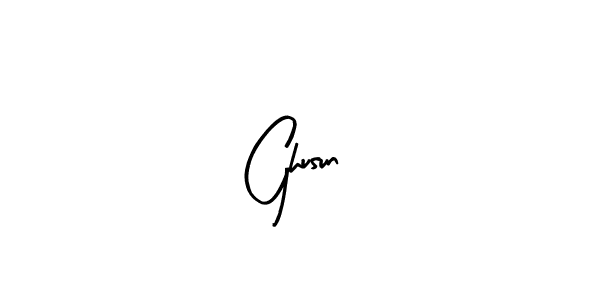 if you are searching for the best signature style for your name Ghusun. so please give up your signature search. here we have designed multiple signature styles  using Arty Signature. Ghusun signature style 8 images and pictures png