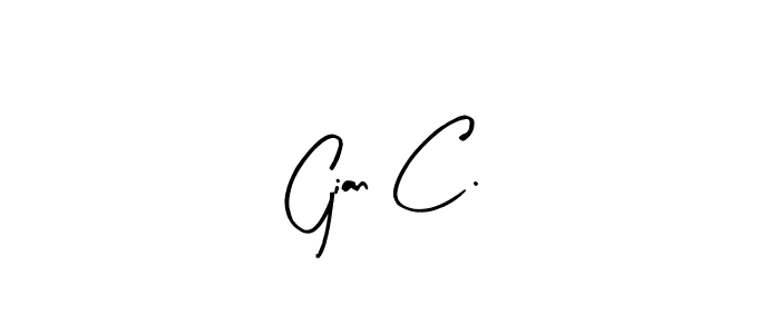 Design your own signature with our free online signature maker. With this signature software, you can create a handwritten (Arty Signature) signature for name Gian C.. Gian C. signature style 8 images and pictures png