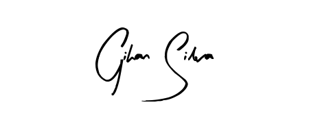 Achieve flawless digital penmanship with Gihan Silva name in Arty Signature font. The perfect tool for creating online signatures. Gihan Silva signature style 8 images and pictures png